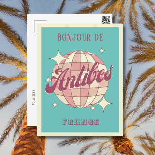 Postales retro vintage de las vacaciones de Antibe