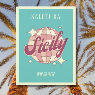 Postales retro vintage de Sicilia Italia