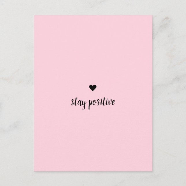Postales rosa positivas para permanecer (Anverso)