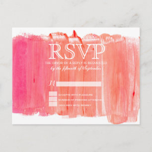 Postales RSVP color agua rosa Bonito