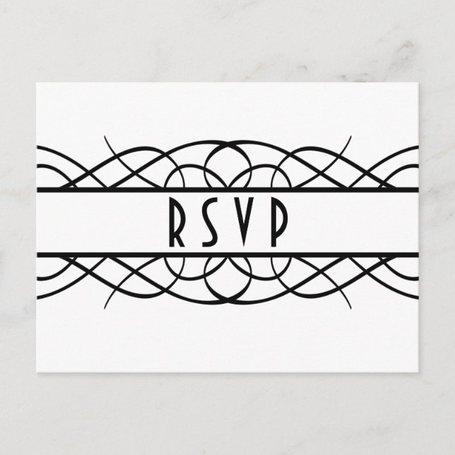 Postales RSVP con sabor a marfil deco (Anverso)