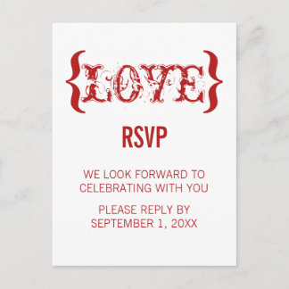 Postales RSVP de Amor, rojo
