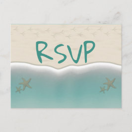 Postales RSVP de Beach Sandy Shore Starfish