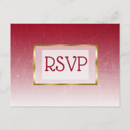Postales RSVP de Boda de degradado con aspecto roj