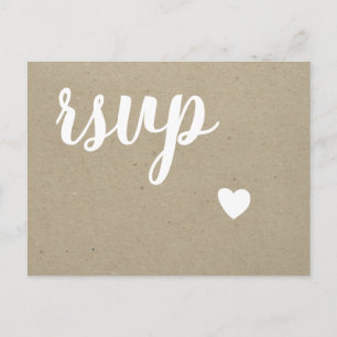Postales RSVP de boda rústica y cordial