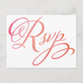 Postales RSVP de color de agua de color blanco