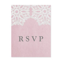 Postales RSVP de color rosa elegante