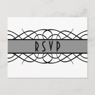 Postales RSVP de deco gris