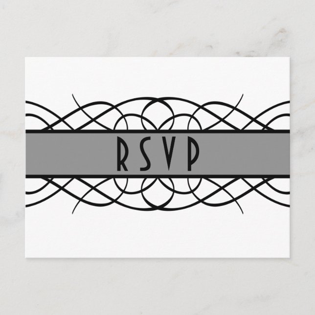 Postales RSVP de deco gris (Anverso)