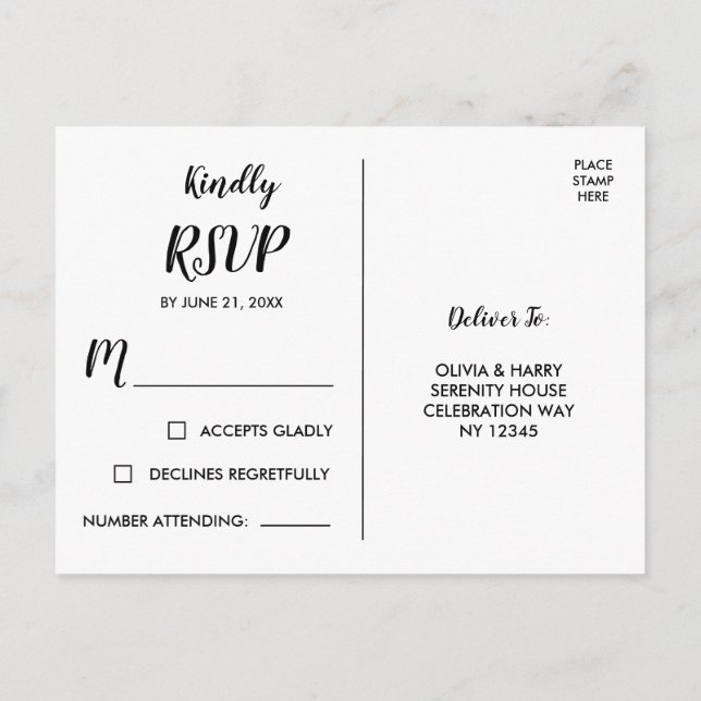 Postales RSVP de Flores de los países de acuarela (Reverso)