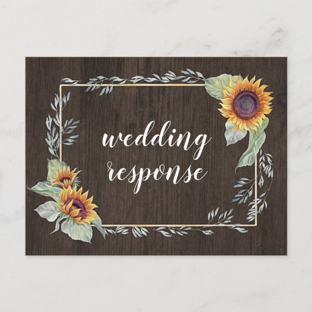 Postales RsVP de la boda de acuarela rusa del gira (Anverso)