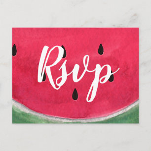 Postales RSVP de la boda de verano con sandía