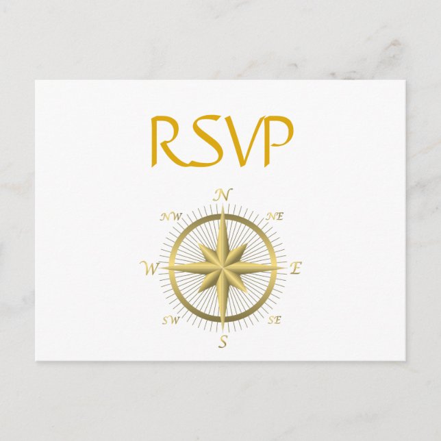 Postales RSVP de la boda náutica blanca (Anverso)