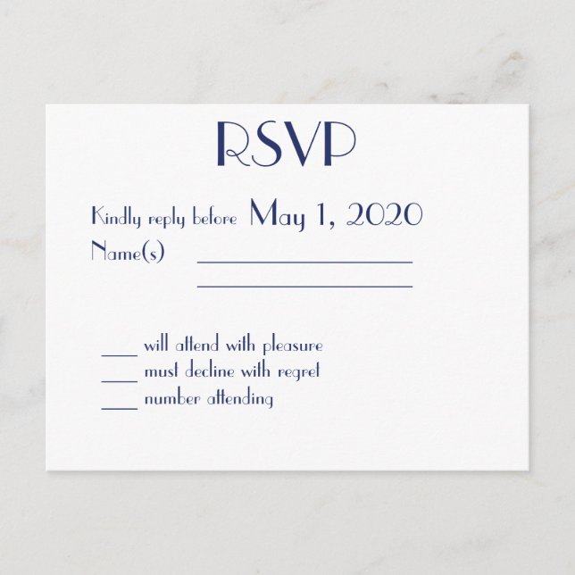 Postales RSVP de la boda náutica blanca (Anverso)