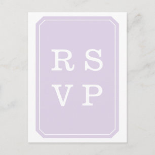 Postales RSVP de Purple Simply Elegant Wedding