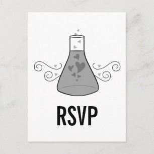 Postales RSVP de Química Gris Sweet