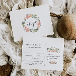 Postales RSVP floral de verano medio con elección