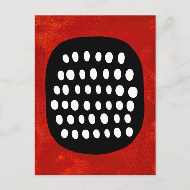 Postales simple en blanco y rojo (Anverso)