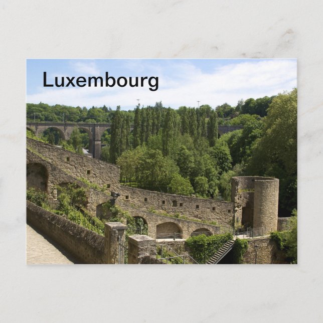 Postales sobre las ruinas de la ciudad de Luxembur (Anverso)