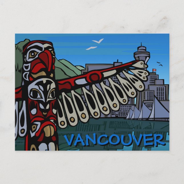 Postales tótem de Vancouver y tarjetas de las (Anverso)