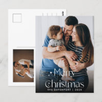 Postales verticales de Navidades escritos de mano 