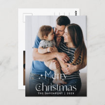 Postales verticales de Navidades escritos de mano