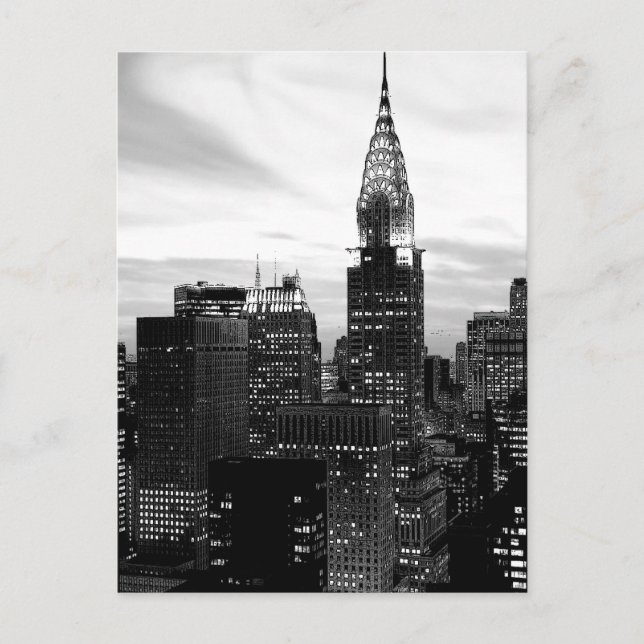 Postales verticales de Nueva York en blanco y negr (Anverso)