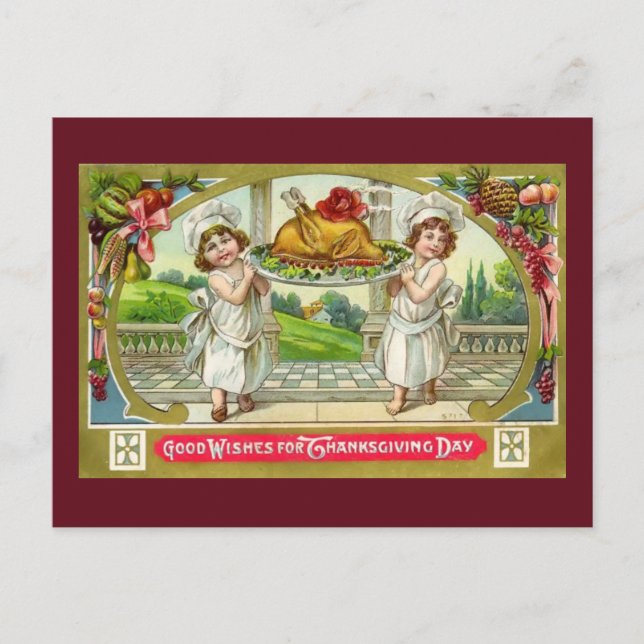 Postales vintage de Acción de Gracias (Anverso)