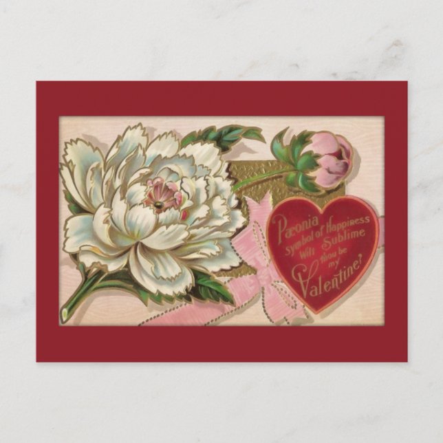 Postales Vintage Floral Valentine (Anverso)