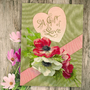 Postales Vintage Floral Valentine