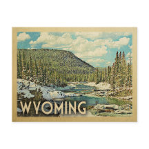 Postales Wyoming - Viaje retro Naturaleza invernal