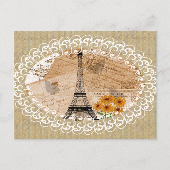 Postales y mapas franceses de la Torre Eiffel (Anverso)