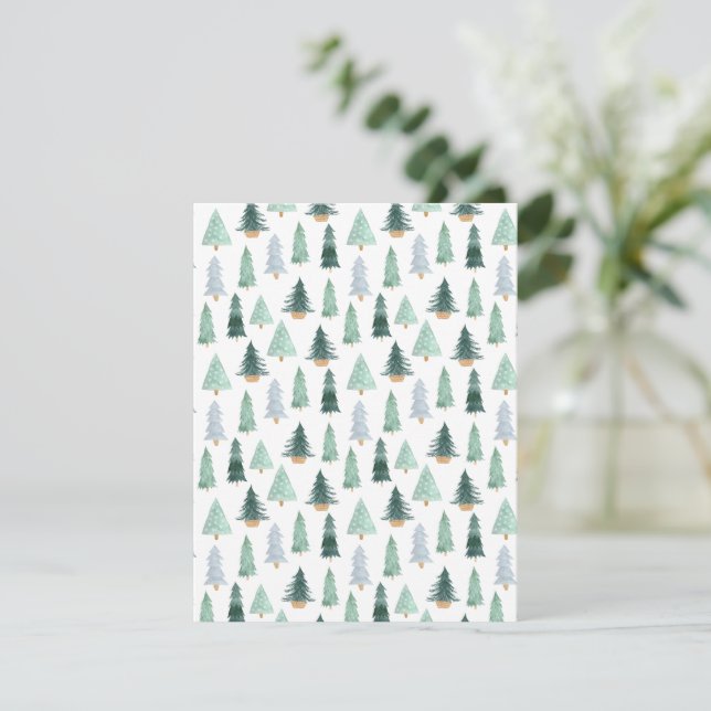 Postcard (10,8 x 14 cm) - Christmas Trees (Anverso de pie)