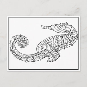 Postcard caballito de mar - Tarjeta de color