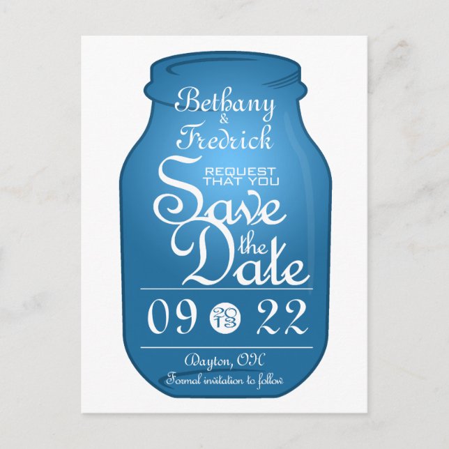 Postcard Tarjeta de Ahorro Mason 2013 Azul Save Th (Anverso)