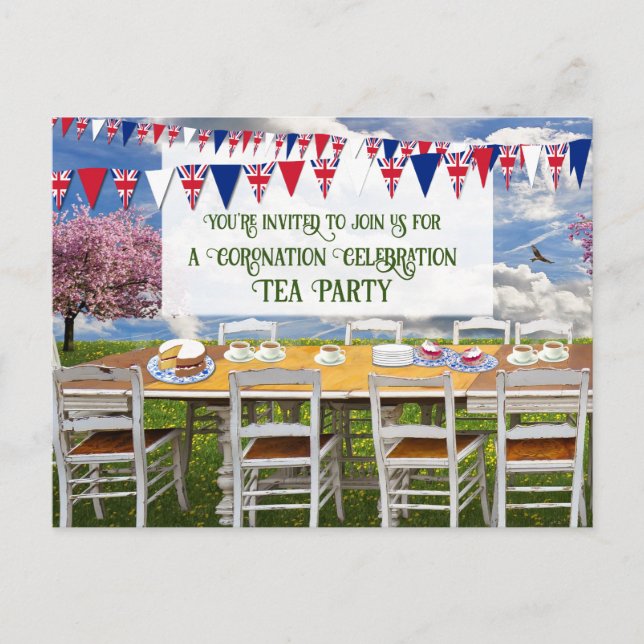 Postcarta de invitación a fiesta de celebración de (Anverso)