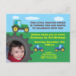 Postcarta de invitación a fiesta de cumpleaños de 