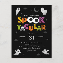 Postcarta de invitación a fiesta de Halloween Spoo