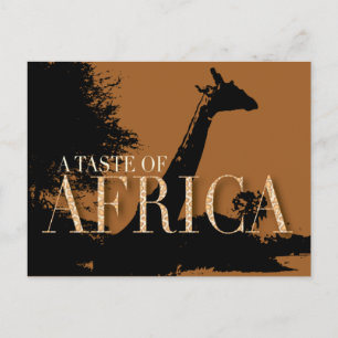 Postcarta de invitación a fiesta temática africana