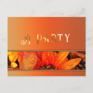 Postcarta de invitación a flotación de otoño