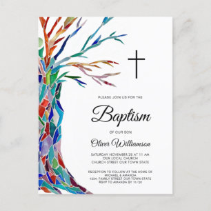 Postcarta de invitación a la cristiandad del bauti