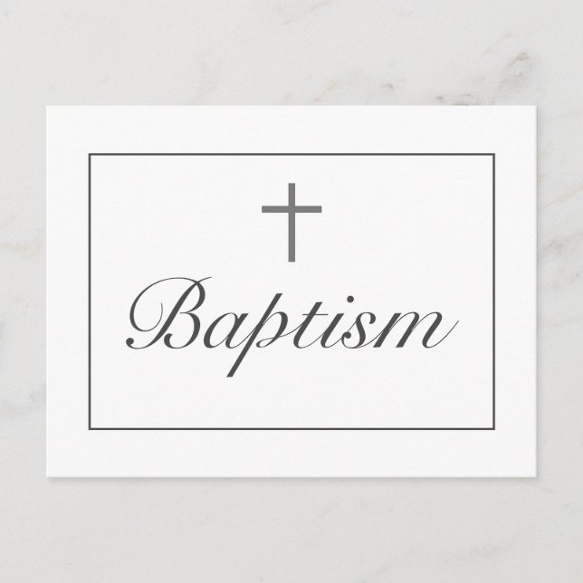 Postcarta de invitación a la Invitación bautista m (Anverso)