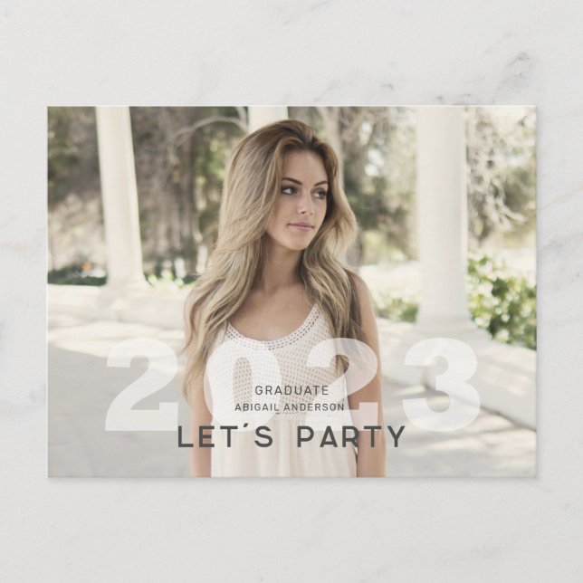 Postcarta de invitación a partido neutral de foto  (Anverso)