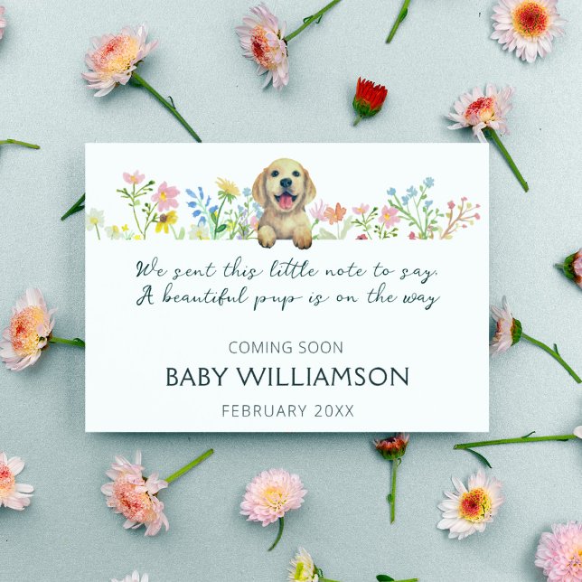 Postcarta de Invitación de embarazo de cachorros a (Subido por el creador)
