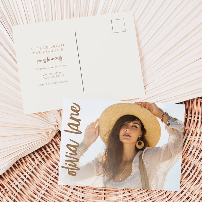 Postcarta de invitación de fiesta de graduación co (Subido por el creador)