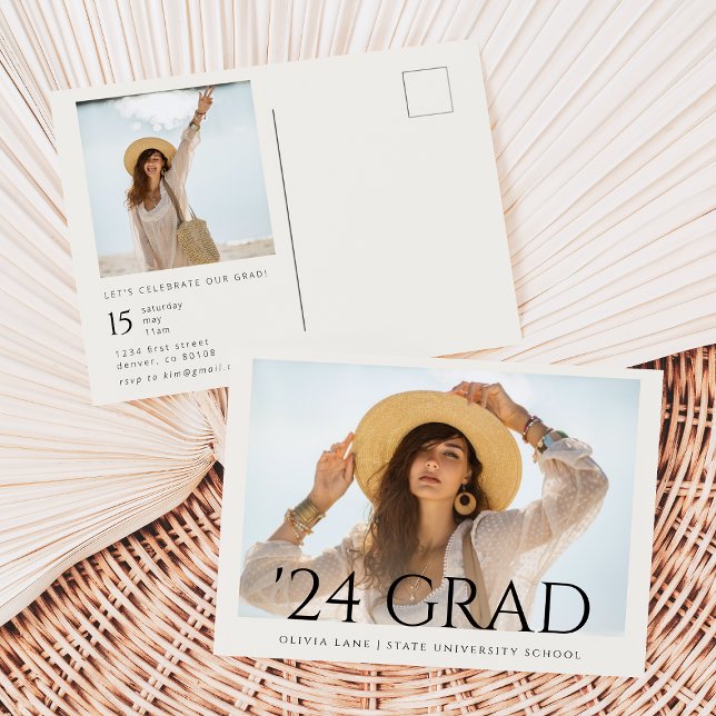 Postcarta de invitación de fiesta de graduación co (Subido por el creador)