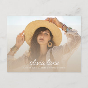 Postcarta de invitación de fiesta de graduación co