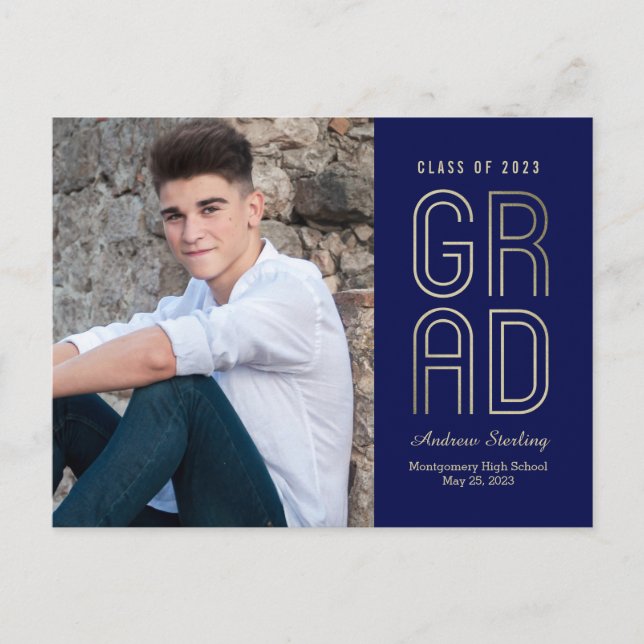 Postcarta de Invitación de graduación de clase tác (Anverso)