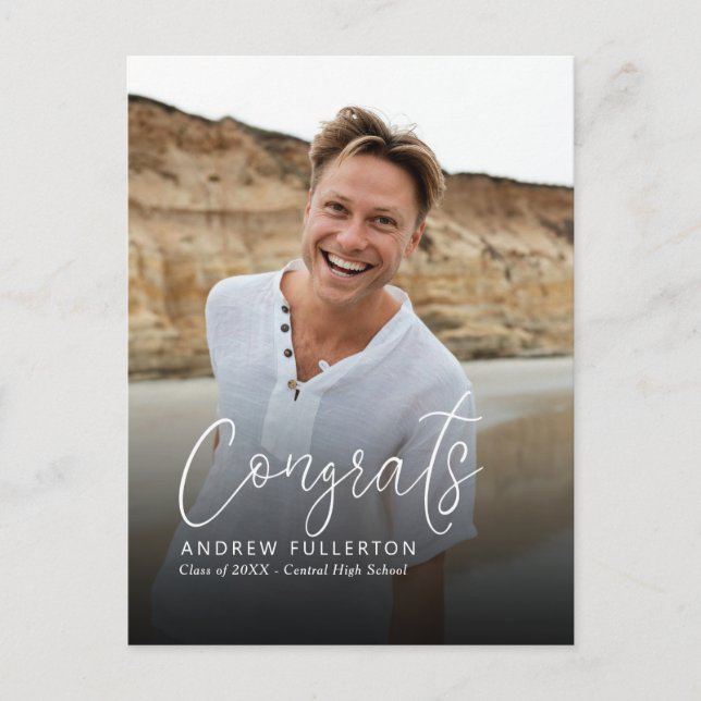 Postcarta de Invitación de graduación de nota suav (Anverso)