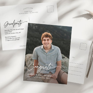 Postcarta de Invitación de graduación de nota suav